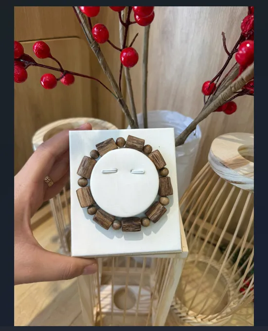 Natural Agarwood Bamboo Bead Bracelet – Lucky &amp; Peaceful Oud Bracelet (Feng Shui Jewelry)